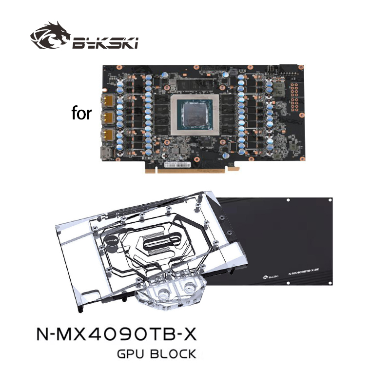 Rtx 4090 Water Block Full Cover - Bykski N-MX4090TB-X: blocco di raffreddamento a